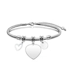 Pulsera Personalizable con Dije de Corazón – Grabado Láser Incluido