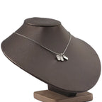 Collar con colgante rectangular de acero y titanio 3 rectangulos