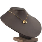 Collar con colgante rectangular de acero y titanio 3 rectangulos