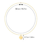 Collar con colgante de corazon personalizable