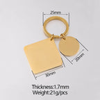 Llavero de acero inoxidable con colgante para bolso personalizable