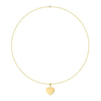 Collar con colgante de corazon personalizable