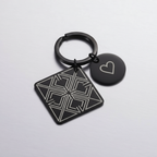 Llavero de acero inoxidable con colgante para bolso personalizable