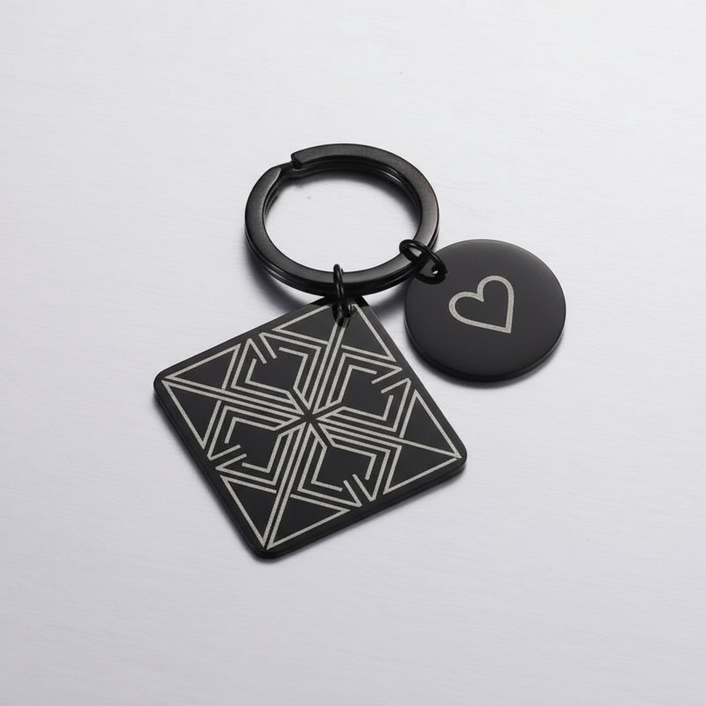 Llavero de acero inoxidable con colgante para bolso personalizable