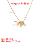 Collar con colgante rectangular de acero y titanio 3 rectangulos